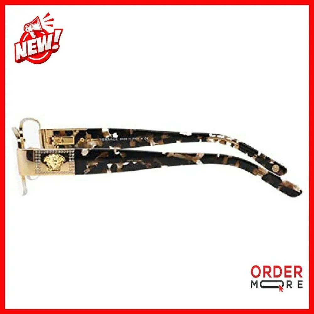 Gold Frame Eyeglasses with 53mm Lenses, Non-Prescription Optical Wear